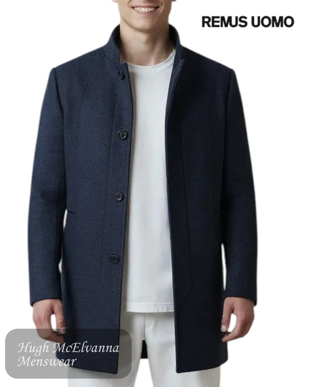 Remus Uomo 90214/29 Overcoat - Hugh McElvanna Menswear