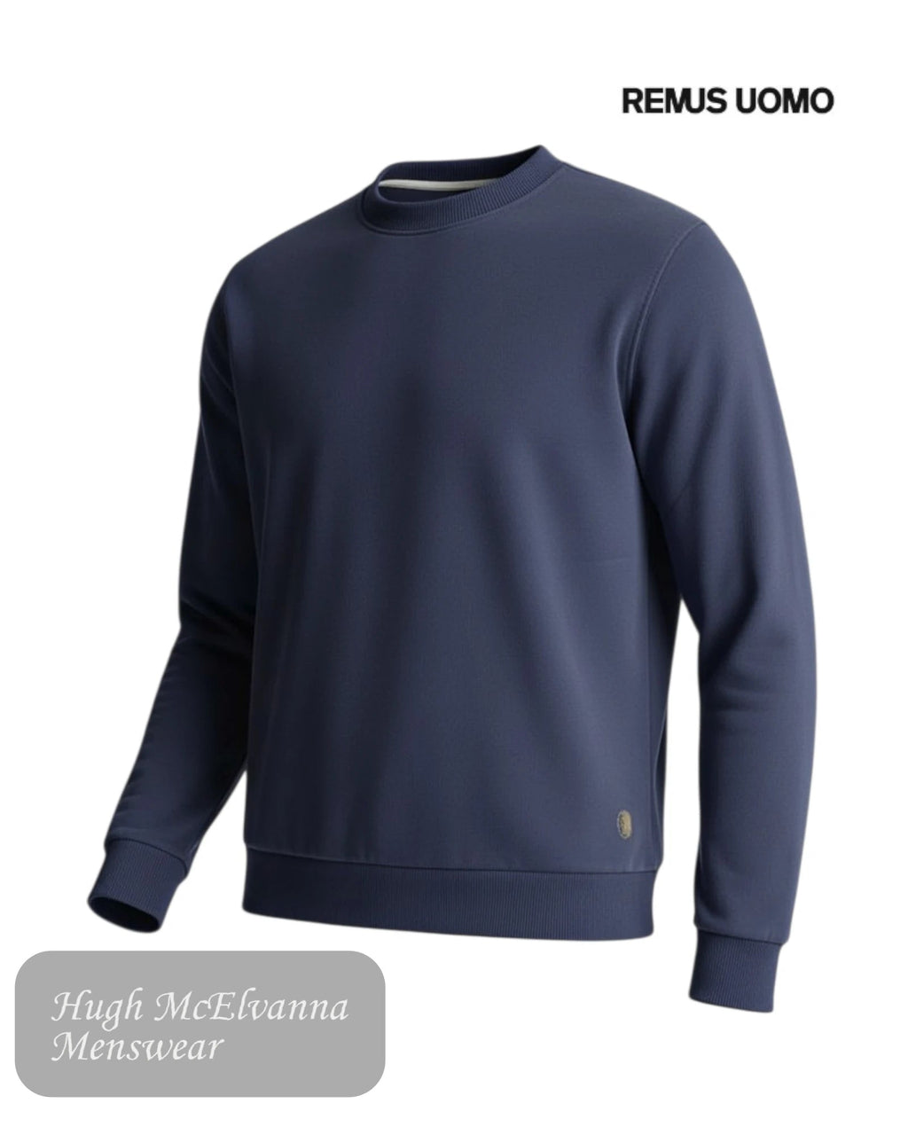 Remus Uomo Cotton Blend Crew Neck Sweatshirt | 58811 - Hugh McElvanna Menswear