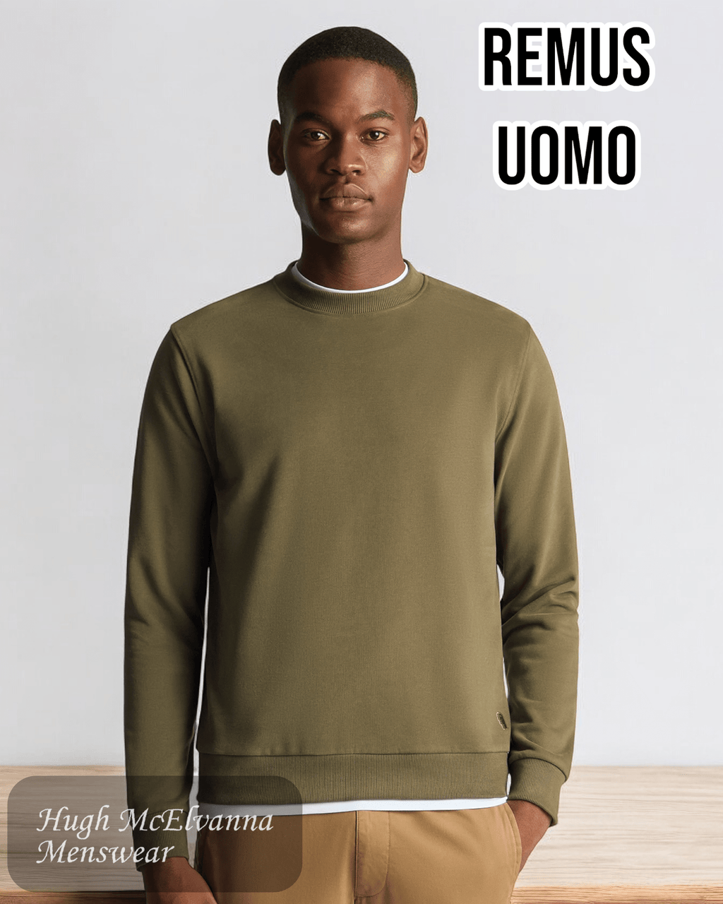 Remus Uomo Crew Neck Sweatshirt (Style 58811) - Hugh McElvanna Menswear