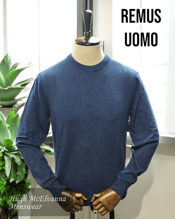 Remus Uomo Indigo Sweater - 58600/27 - Hugh McElvanna Menswear
