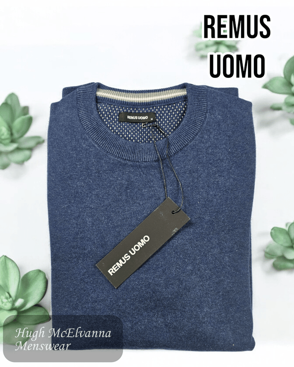 Remus Uomo Indigo Sweater - 58600/27 - Hugh McElvanna Menswear