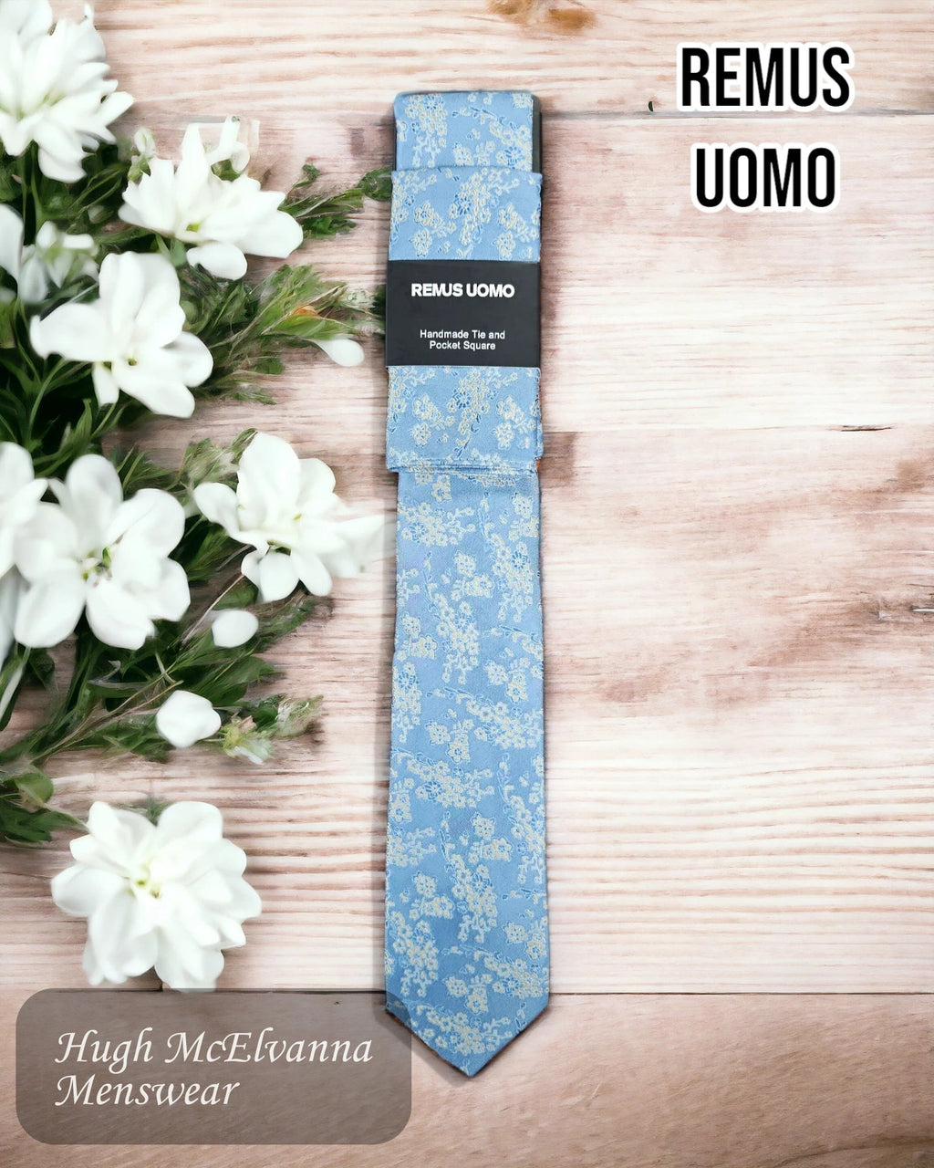 Remus Uomo Lt. Blue Neck Tie - TP4747/22 - Hugh McElvanna Menswear