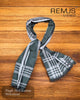 Remus Uomo Men's Check Scarf – 58584/37 – Green - Hugh McElvanna Menswear