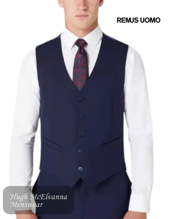 Remus Uomo Navy Palucci Waistcoat - 517709/79 - Hugh McElvanna Menswear