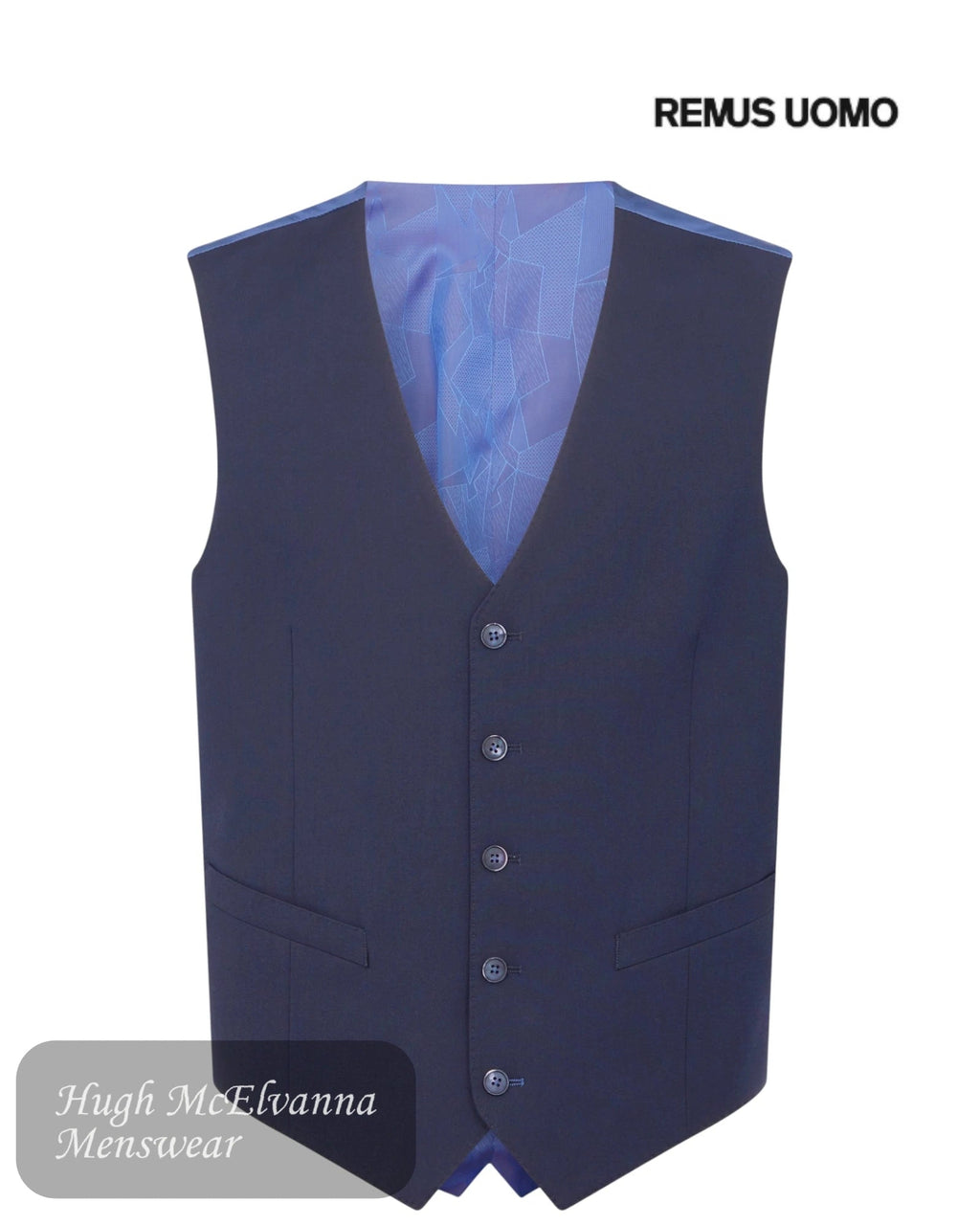Remus Uomo Navy Palucci Waistcoat - 517709/79 - Hugh McElvanna Menswear