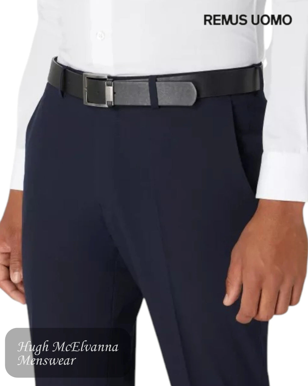 Remus Uomo Navy Slim Fit Trouser – 70470/79 - Hugh McElvanna Menswear