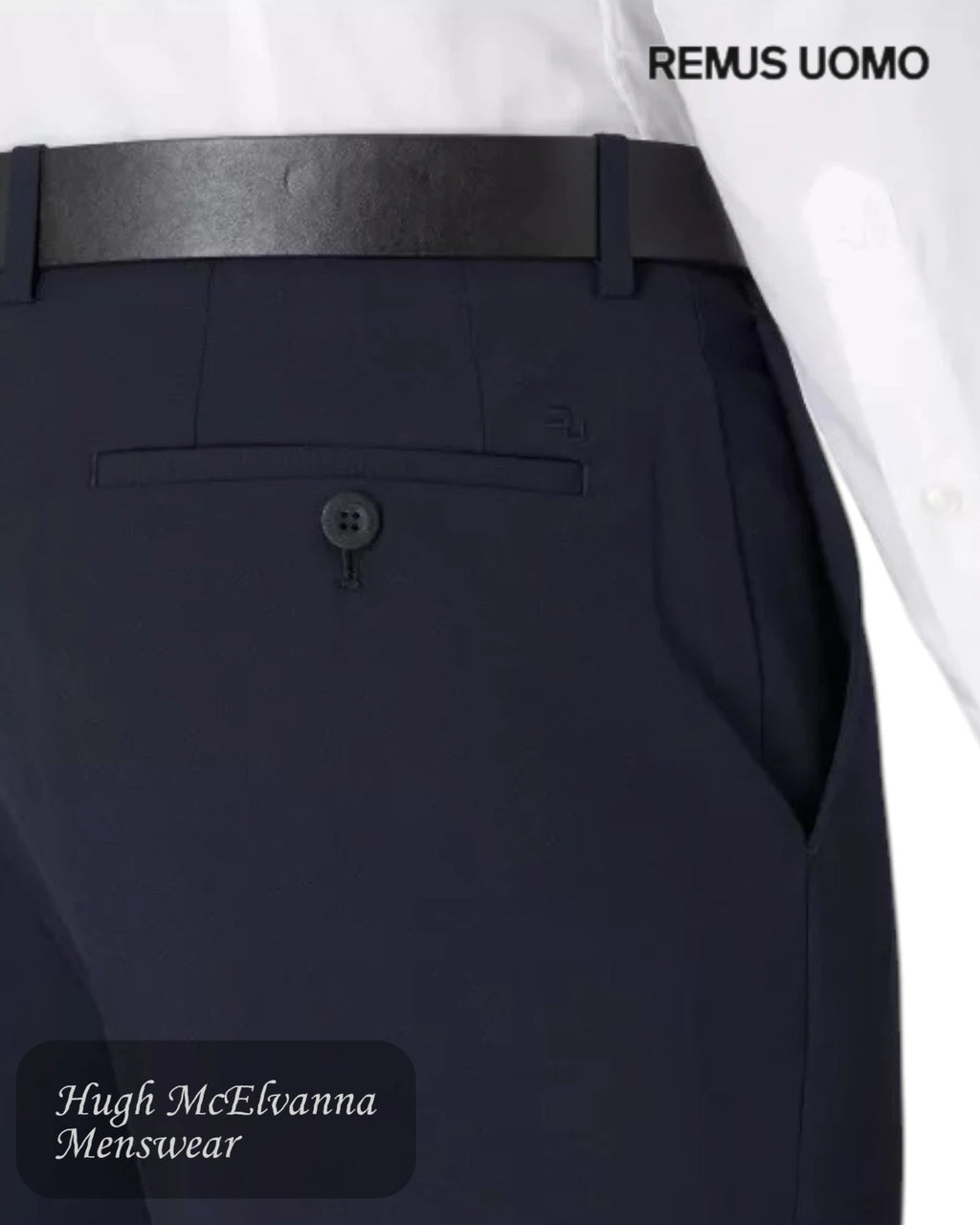 Remus Uomo Navy Slim Fit Trouser – 70470/79 - Hugh McElvanna Menswear