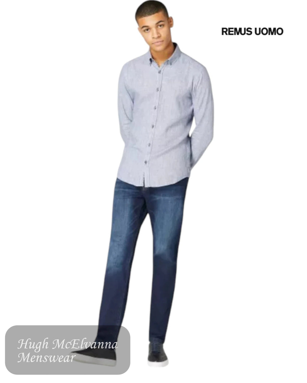 Remus Uomo Navy Straight Leg Jeans | 60131/78 - Hugh McElvanna Menswear