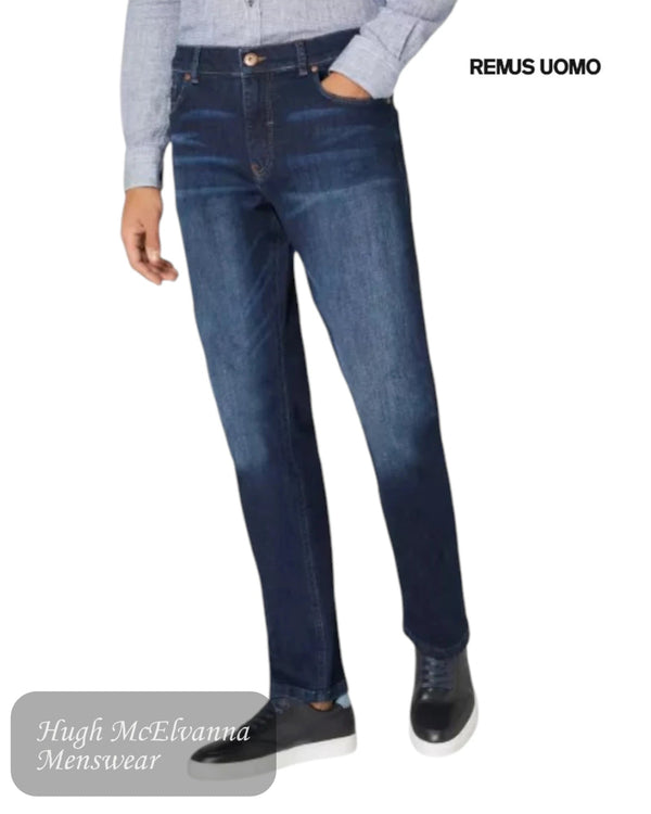 Remus Uomo Navy Straight Leg Jeans | 60131/78 - Hugh McElvanna Menswear