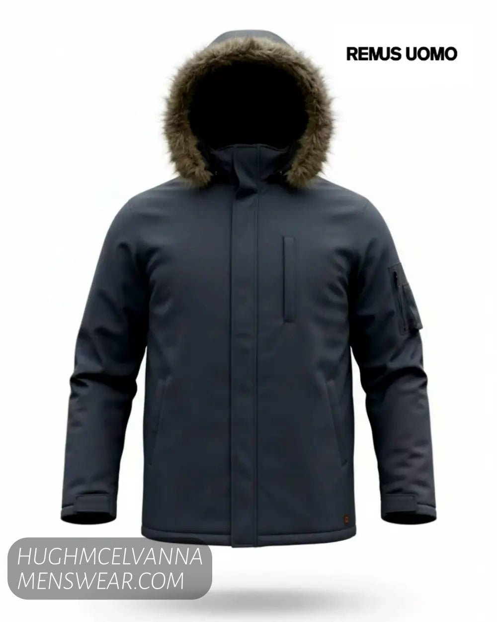 Remus Uomo Parka Coat 85609-00 - Hugh McElvanna Menswear - Coats