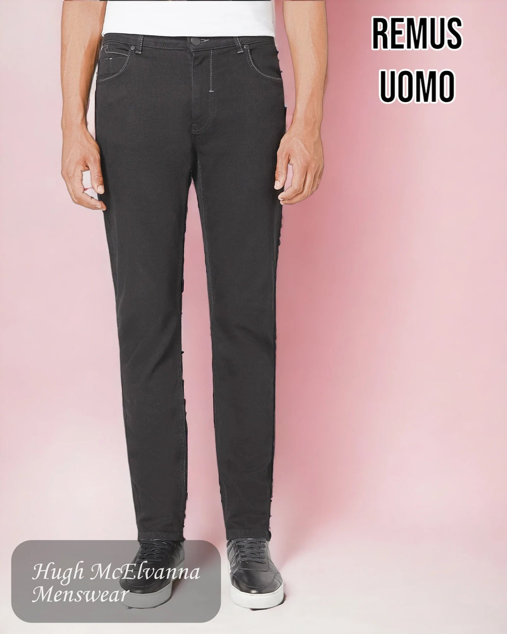 Remus Uomo SLIM FIT Black Jean - 60151/00 - Hugh McElvanna Menswear