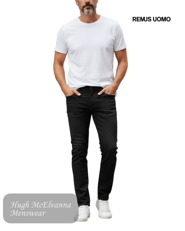 Remus Uomo Slim Fit Black Power Stretch Jeans | 60151/00 - Hugh McElvanna Menswear