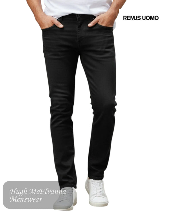 Remus Uomo Slim Fit Black Power Stretch Jeans | 60151/00 - Hugh McElvanna Menswear