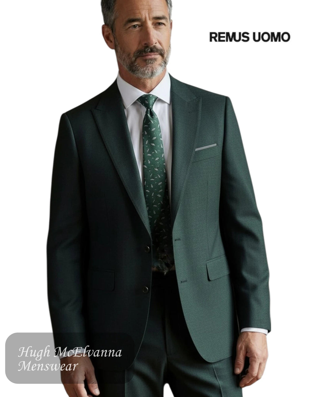 Remus Uomo Tapered Fit Green 2 - Piece Suit | 42051/39 - Hugh McElvanna Menswear