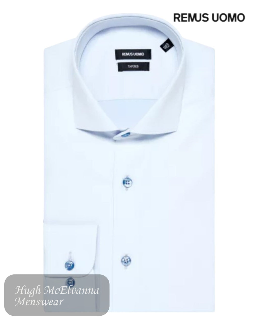 Remus Uomo Tapered Fit Stretch Dress Shirt – 18626 - Hugh McElvanna Menswear