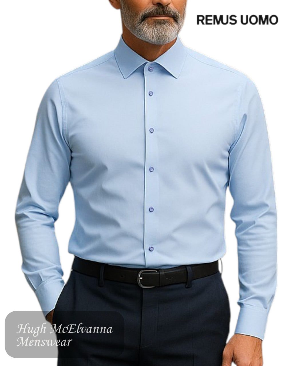 Remus Uomo Tapered Fit Stretch Dress Shirt – 18626 - Hugh McElvanna Menswear