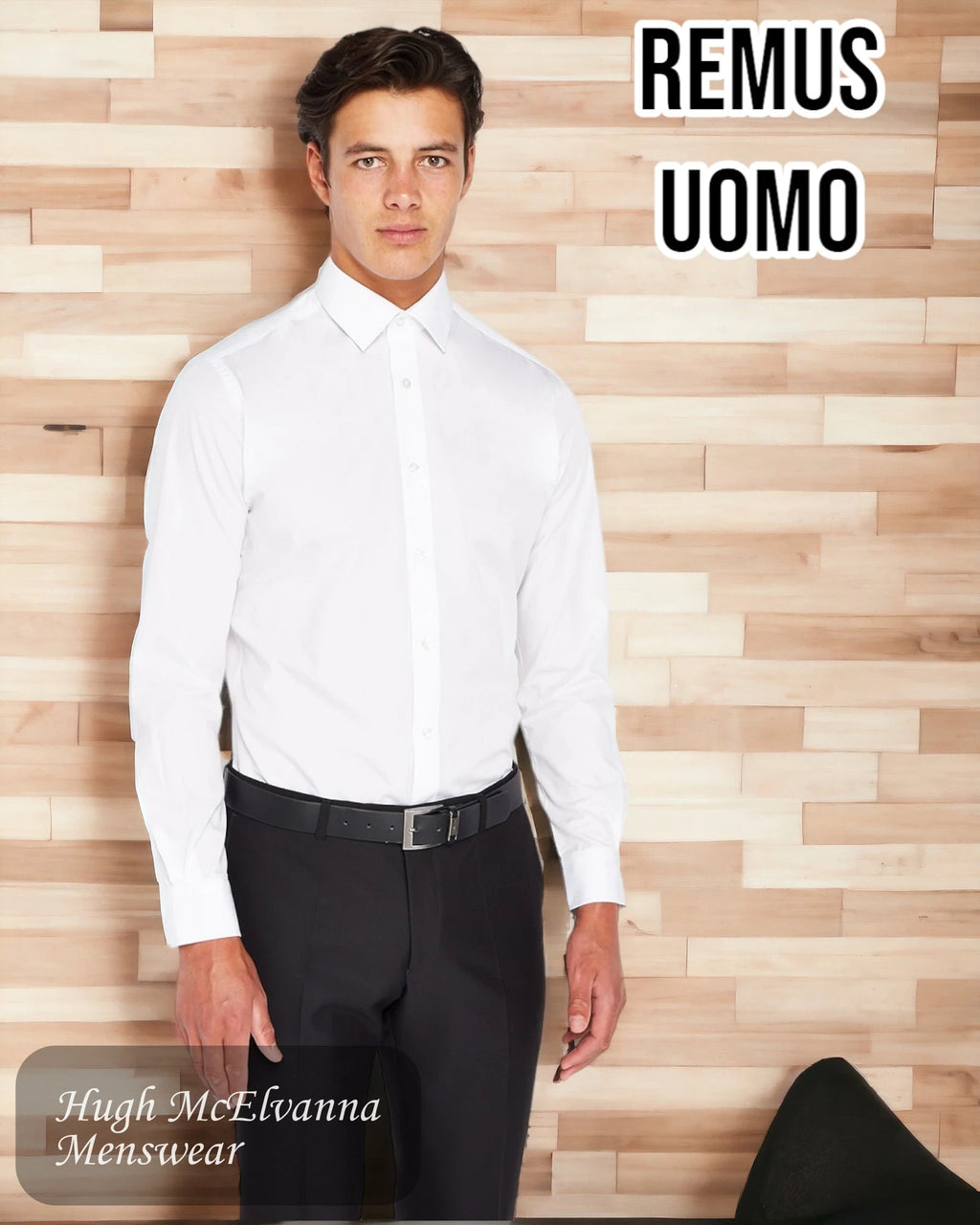 Remus Uomo White Shirt - 18300/01 - Hugh McElvanna Menswear