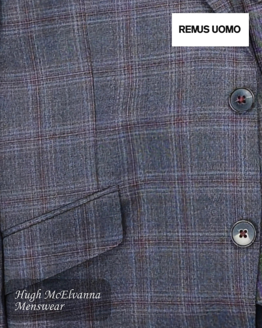 Remus Uomo Wool 3Pc. Suit Call No: 30758 - 07 - Hugh McElvanna Menswear