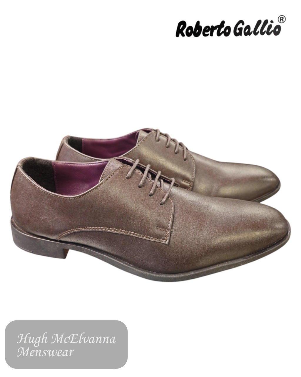 Roberto Gallio JAMES Chocolate Laced Shoe - Hugh McElvanna Menswear
