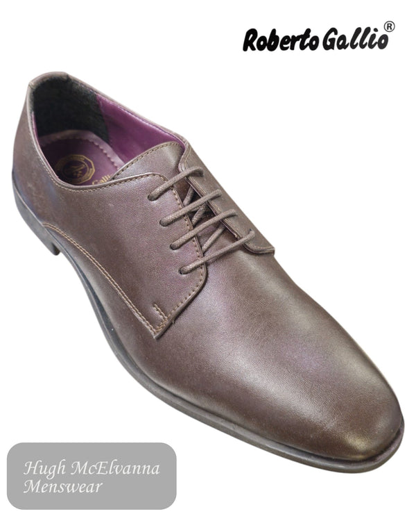 Roberto Gallio JAMES Chocolate Laced Shoe - Hugh McElvanna Menswear