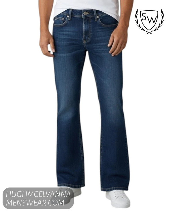 Scott & Wade Dark Wash Lagonda Men's Bootcut Jeans - Hugh McElvanna Menswear - Jeans