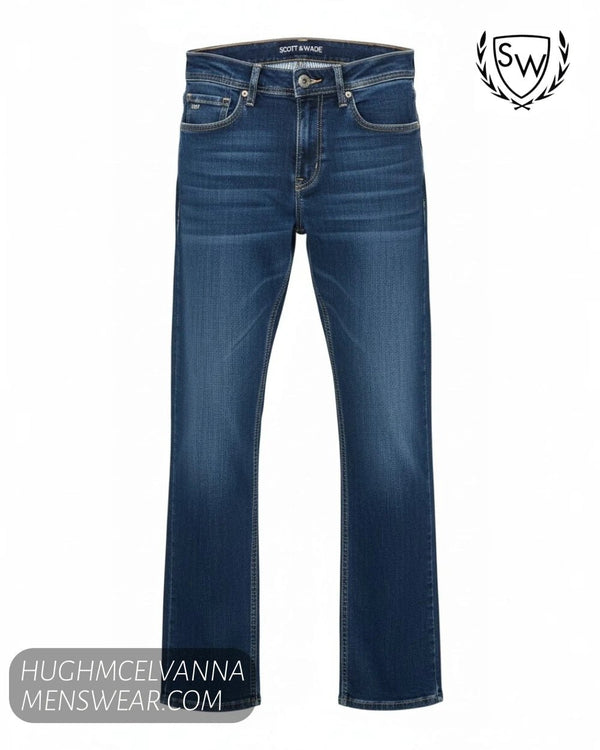 Scott & Wade Dark Wash Lagonda Men's Bootcut Jeans - Hugh McElvanna Menswear - Jeans