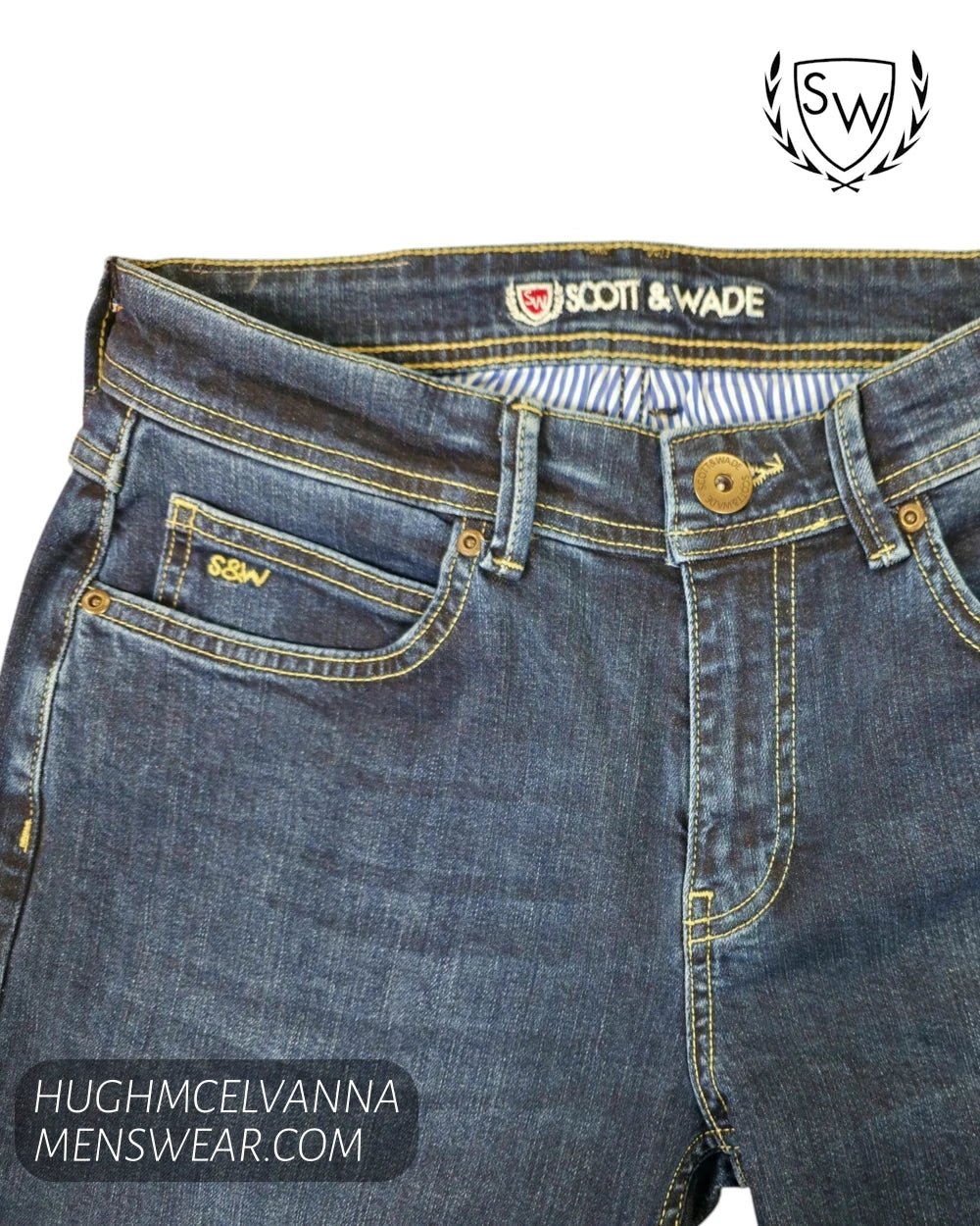 Scott & Wade Dark Wash Lagonda Men's Bootcut Jeans - Hugh McElvanna Menswear - Jeans