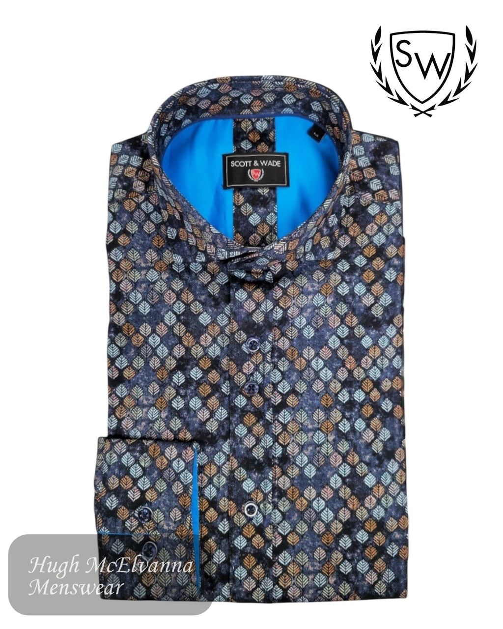 Scott & Wade ‘GANNON’ Long Sleeve Cotton Shirt - Hugh McElvanna Menswear