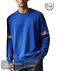 Scott & Wade ‘HUGO’ Blue Crew Neck Sweater - Hugh McElvanna Menswear