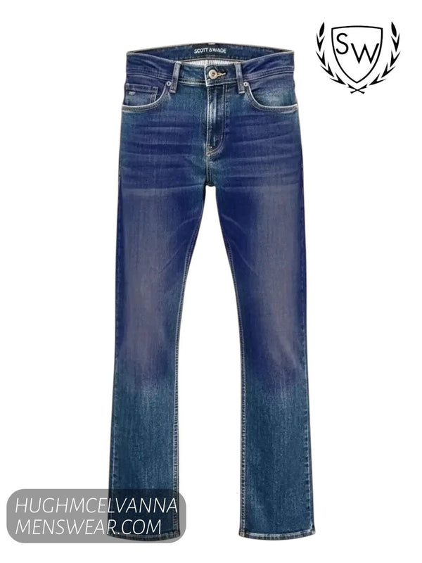 Scott & Wade Stonewashed Lagonda Men's Bootcut Jeans - Hugh McElvanna Menswear - Jeans