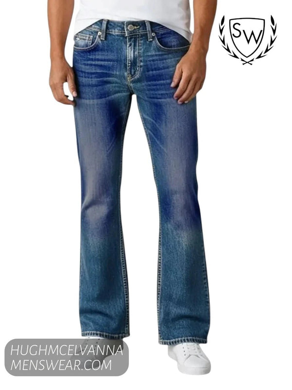 Scott & Wade Stonewashed Lagonda Men's Bootcut Jeans - Hugh McElvanna Menswear - Jeans