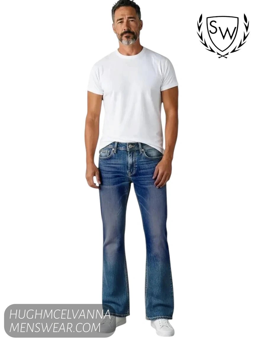 Scott & Wade Stonewashed Lagonda Men's Bootcut Jeans - Hugh McElvanna Menswear - Jeans