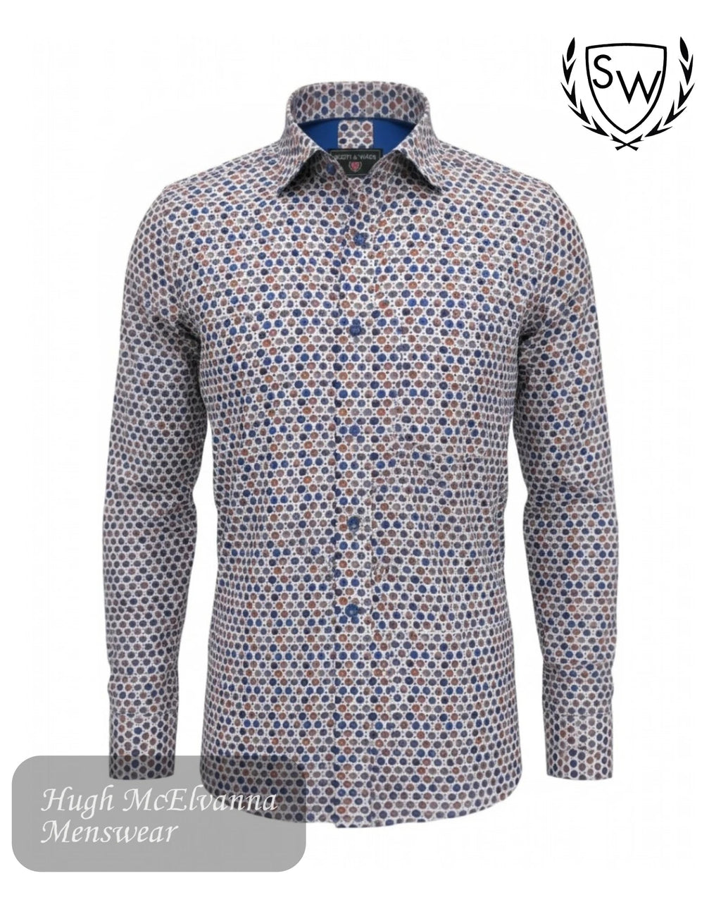 Scott & Wade ‘WALSH’ Long Sleeve Cotton Shirt - Hugh McElvanna Menswear