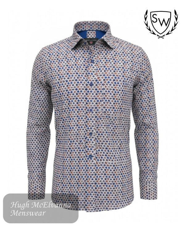 Scott & Wade ‘WALSH’ Long Sleeve Cotton Shirt - Hugh McElvanna Menswear