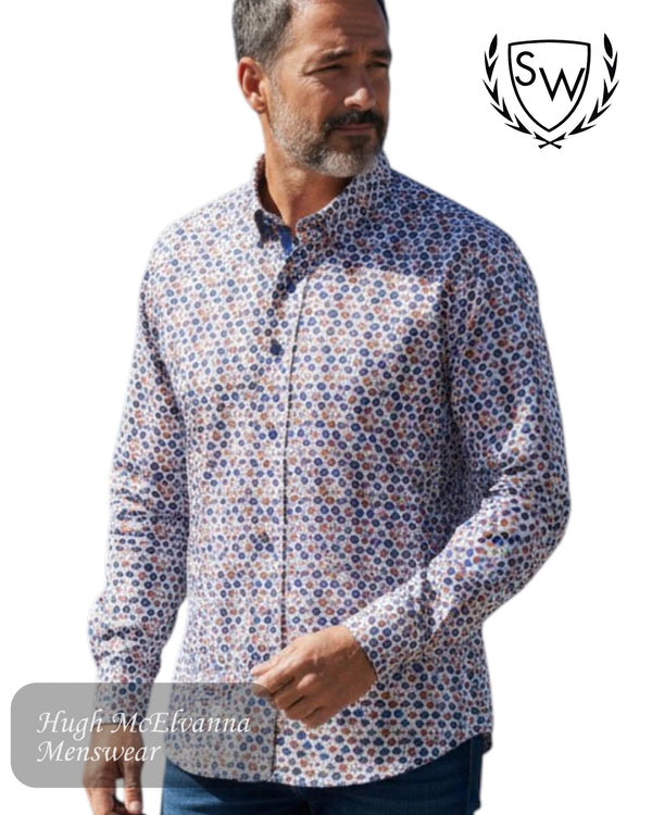 Scott & Wade ‘WALSH’ Long Sleeve Cotton Shirt - Hugh McElvanna Menswear