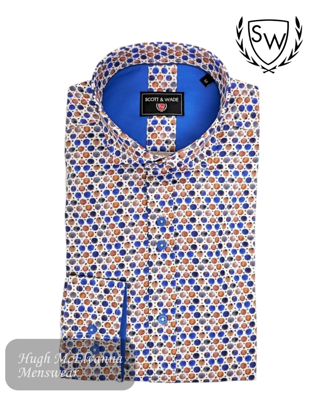 Scott & Wade ‘WALSH’ Long Sleeve Cotton Shirt - Hugh McElvanna Menswear