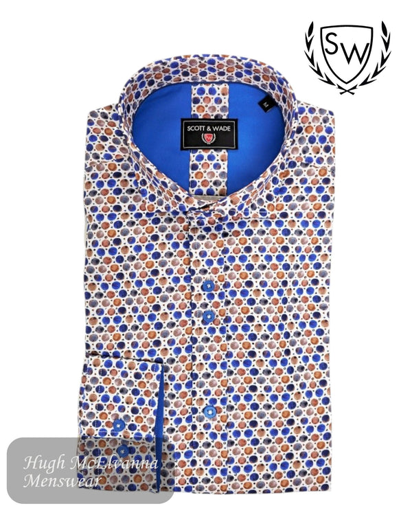 Scott & Wade ‘WALSH’ Long Sleeve Cotton Shirt - Hugh McElvanna Menswear