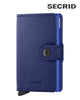 Secrid Miniwallet Cobalt Crisple – RFID Leather Wallet in Textured Blue Finish - Hugh McElvanna Menswear