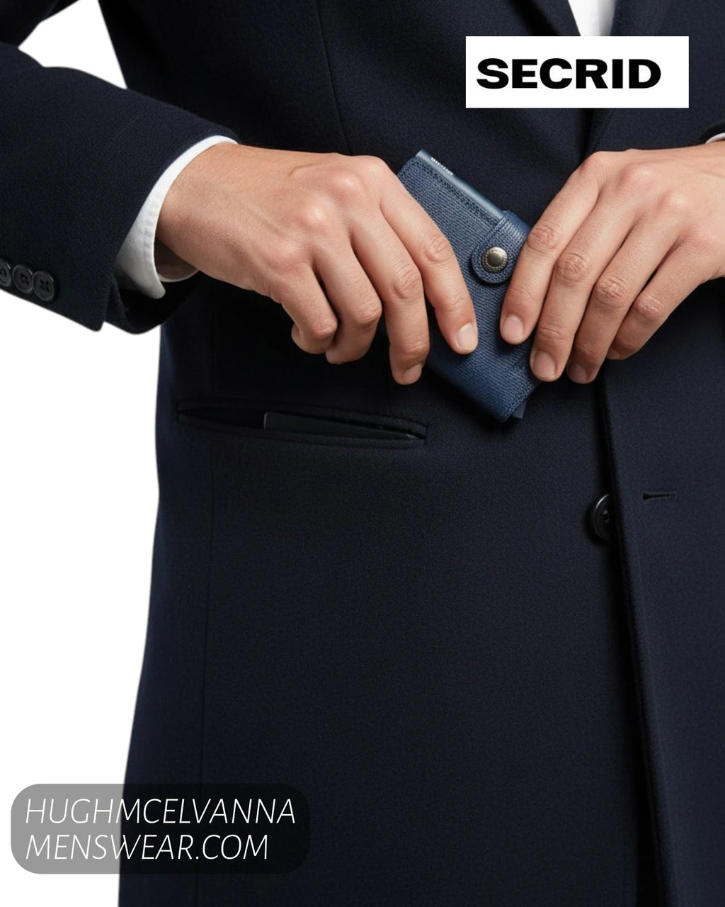 Secrid Miniwallet Crisple Navy - Hugh McElvanna Menswear