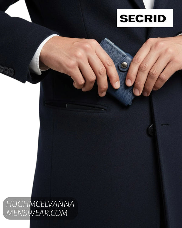 Secrid Miniwallet Crisple Navy - Hugh McElvanna Menswear