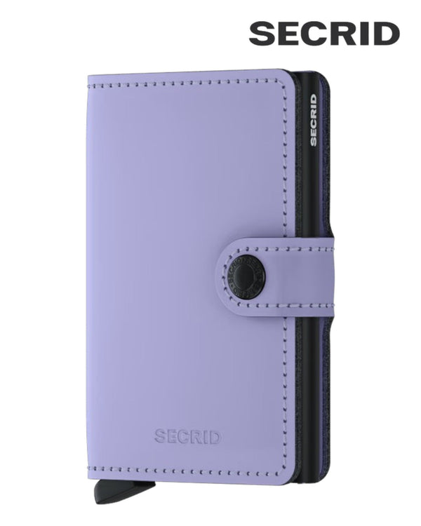 Secrid Miniwallet Matte Lilac – RFID - Protected Pastel Unisex Leather Wallet - Hugh McElvanna Menswear