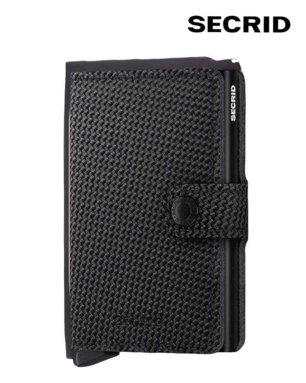 Secrid Miniwallet MCa – Carbon Black Leather Unisex RFID Wallet - Hugh McElvanna Menswear