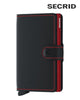 Secrid Miniwallet MM – Matte Black & Red Leather Unisex RFID Wallet - Hugh McElvanna Menswear