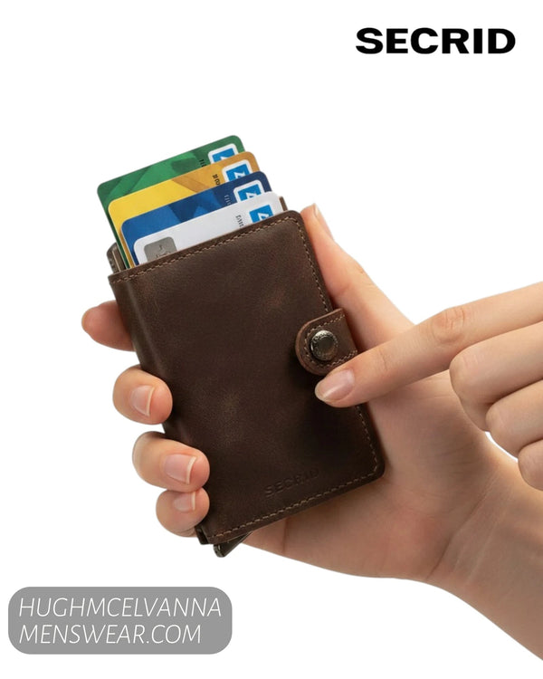 Secrid Miniwallet MV Vintage Chocolate - Hugh McElvanna Menswear