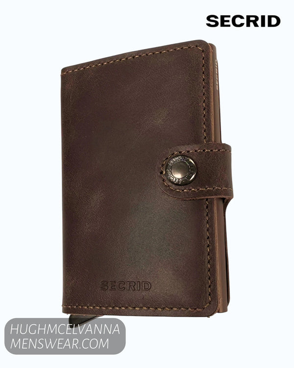 Secrid Miniwallet MV Vintage Chocolate - Hugh McElvanna Menswear