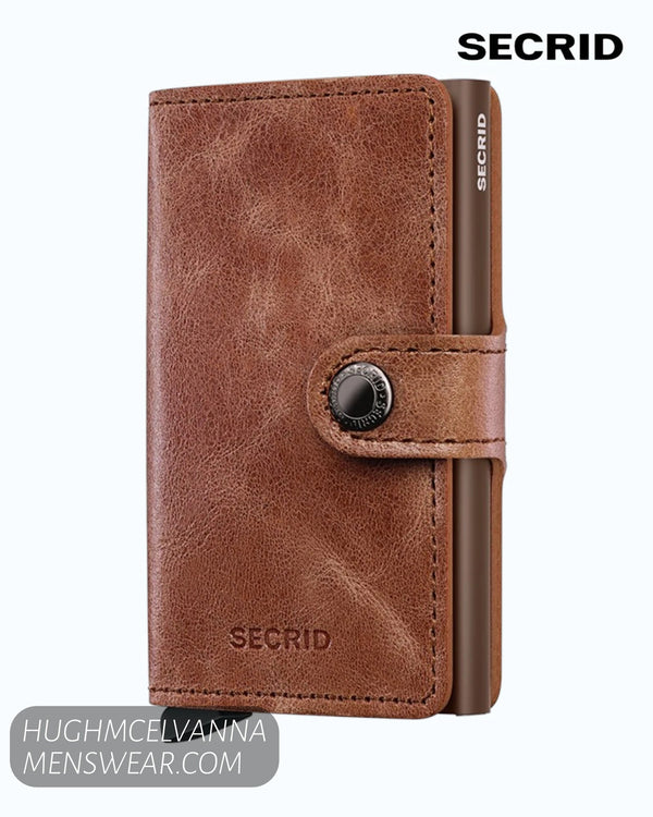 Secrid Miniwallet MV Vintage Cognac Brown - Hugh McElvanna Menswear