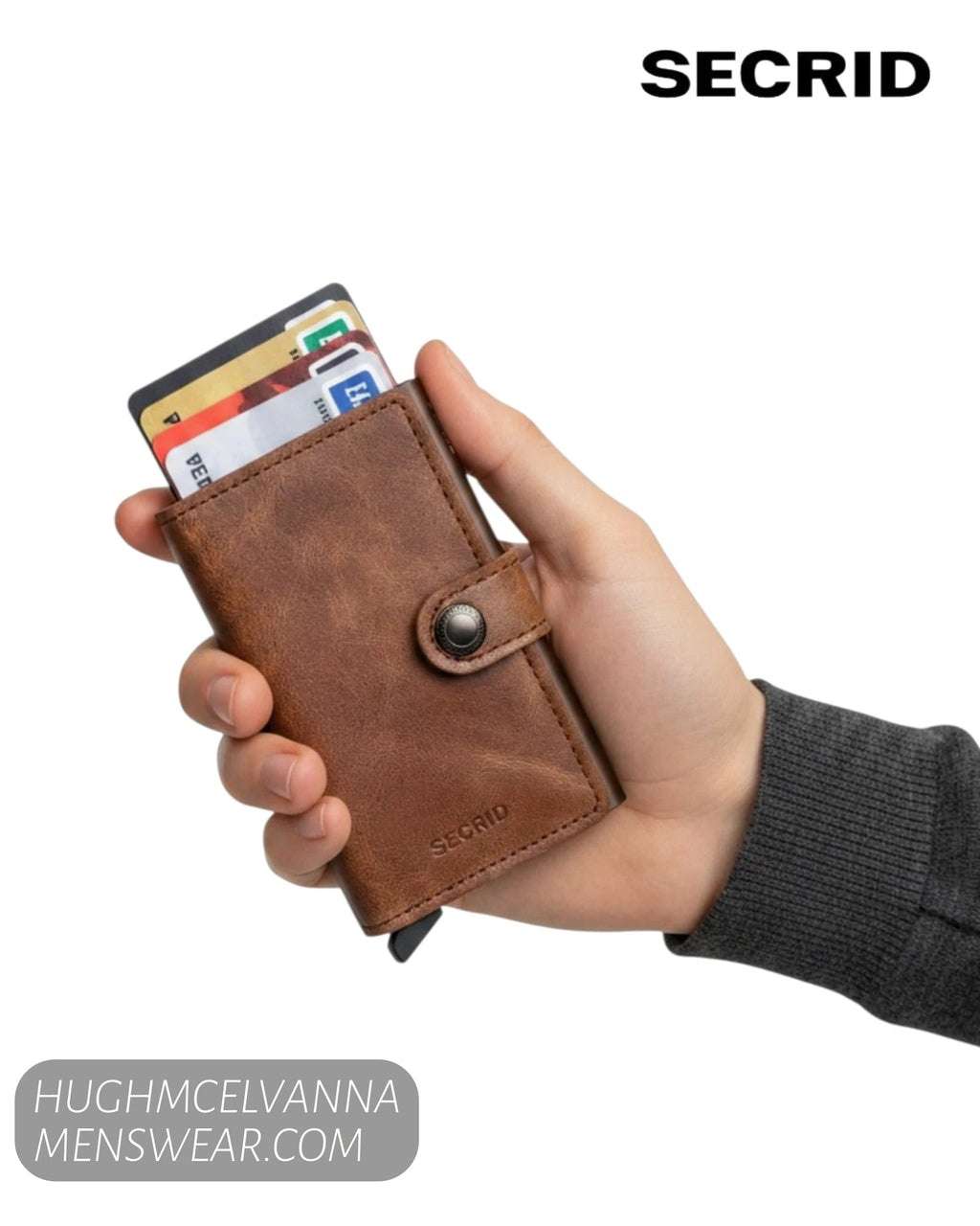 Secrid Miniwallet MV Vintage Cognac Brown - Hugh McElvanna Menswear