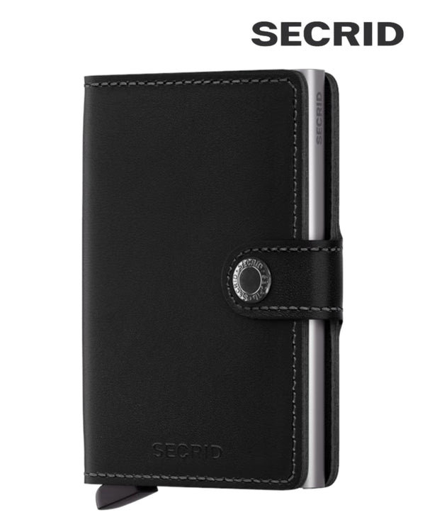 Secrid Miniwallet – Original Black Leather Unisex RFID Wallet - Hugh McElvanna Menswear