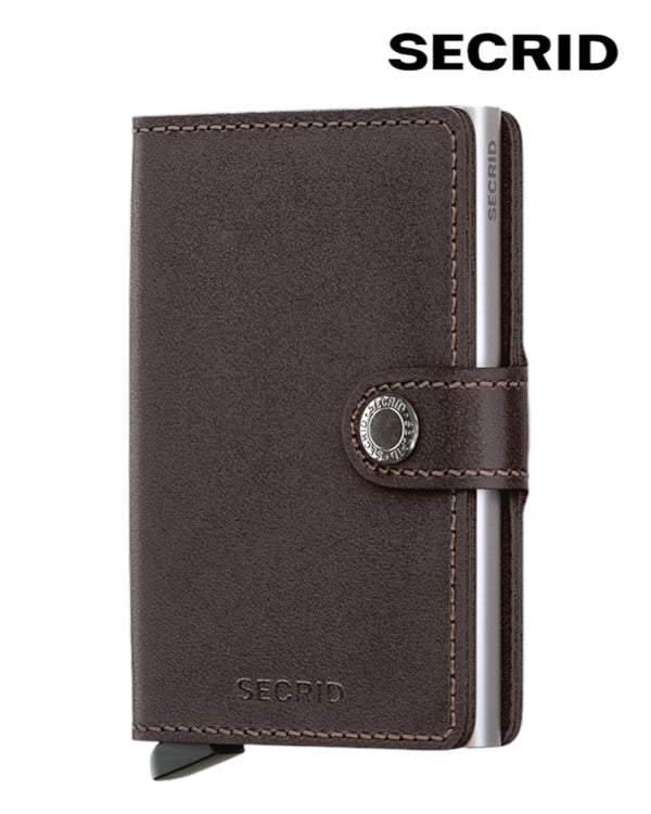 Secrid Miniwallet – Original Dark Brown Leather Unisex RFID Wallet - Hugh McElvanna Menswear