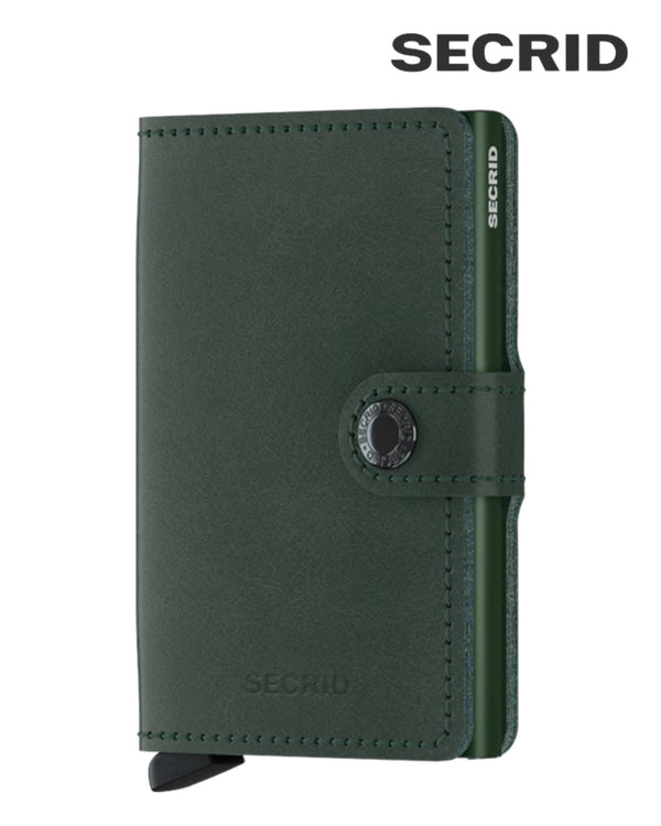Secrid Miniwallet – Original Green Leather RFID Card Holder - Hugh McElvanna Menswear